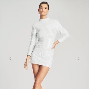 Retrofete April White Sequin Dress